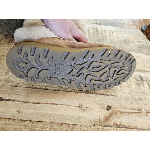 Ugg Maylin 3220 Chestnut Suede Shearling Boots Women's US Size 7 Y2K Preppy - Picture 15 of 16